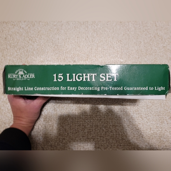 Kurt Adler 15 Light Set Holiday Christmas 3 Candle Cluster Clip On String Lights - Picture 6 of 11